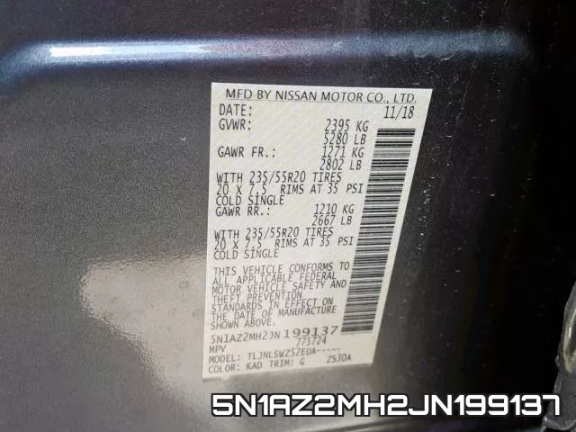 5N1AZ2MH2JN199137 фото 2