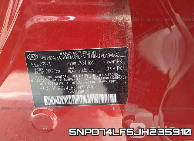 5NPD74LF5JH235910 фото 10