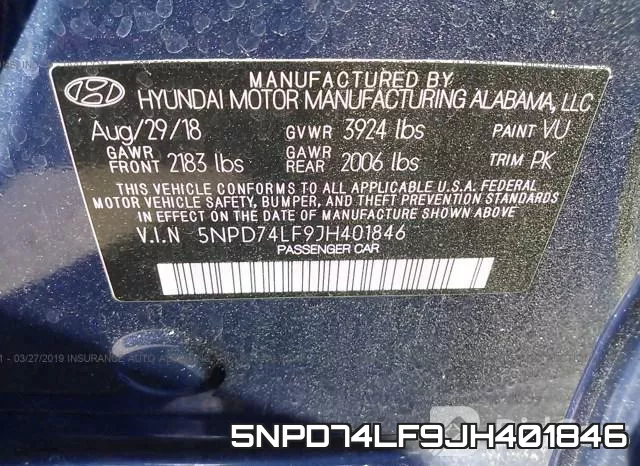 5NPD74LF9JH401846 фото 10