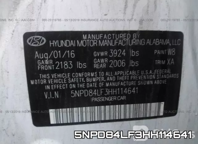 5NPD84LF3HH114641 фото 10