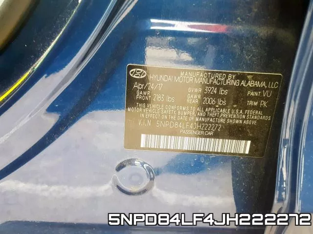 5NPD84LF4JH222272 фото 2