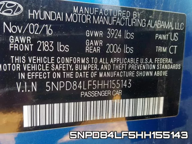 5NPD84LF5HH155143 фото 2
