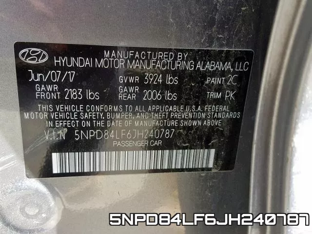 5NPD84LF6JH240787 фото 2