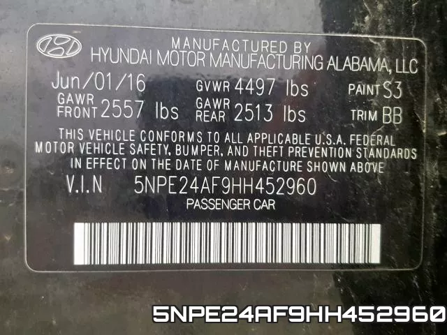 5NPE24AF9HH452960 фото 2