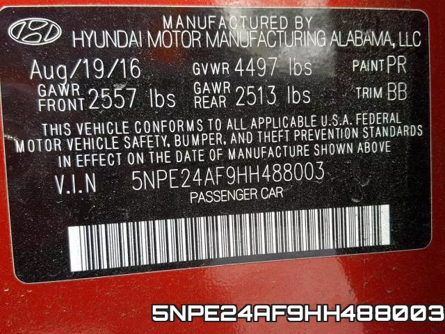 5NPE24AF9HH488003 фото 2