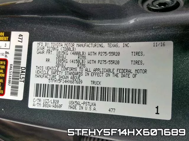5TFHY5F14HX607689 фото 2