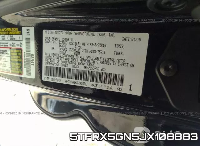 5TFRX5GN5JX108883 фото 10