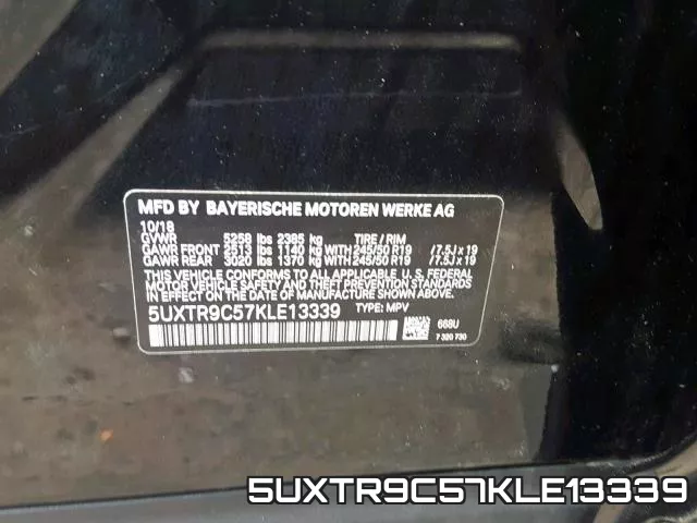 5UXTR9C57KLE13339 фото 2