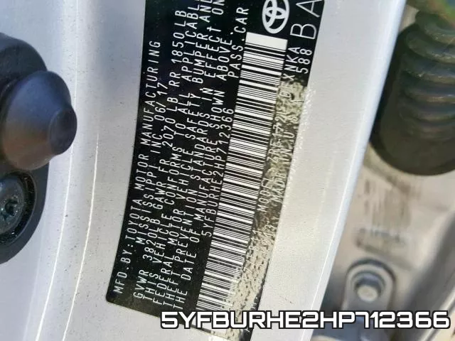 5YFBURHE2HP712366 фото 2