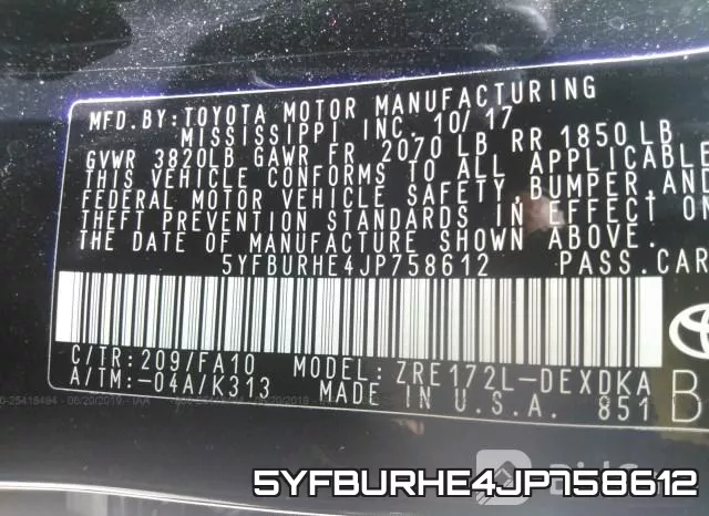 5YFBURHE4JP758612 фото 10