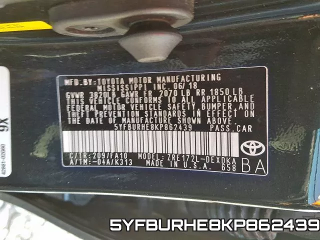 5YFBURHE8KP862439 фото 2