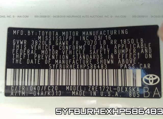 5YFBURHEXHP586483 фото 10