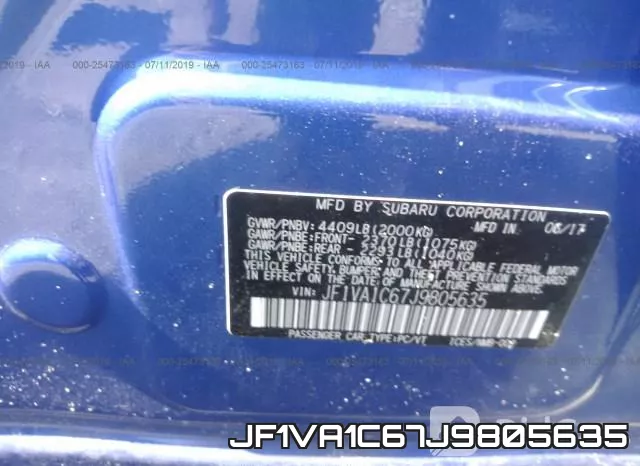 JF1VA1C67J9805635 фото 10