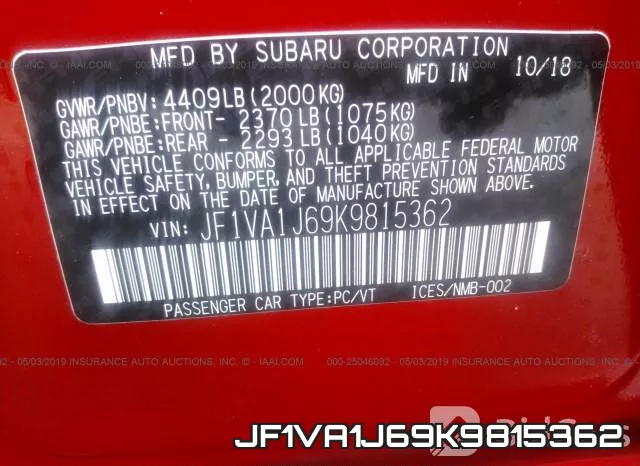 JF1VA1J69K9815362 фото 10