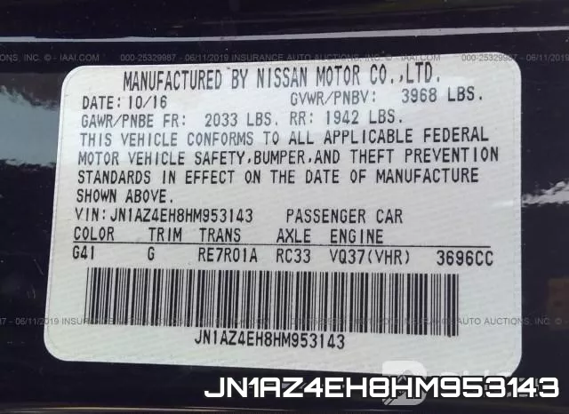 JN1AZ4EH8HM953143 фото 10