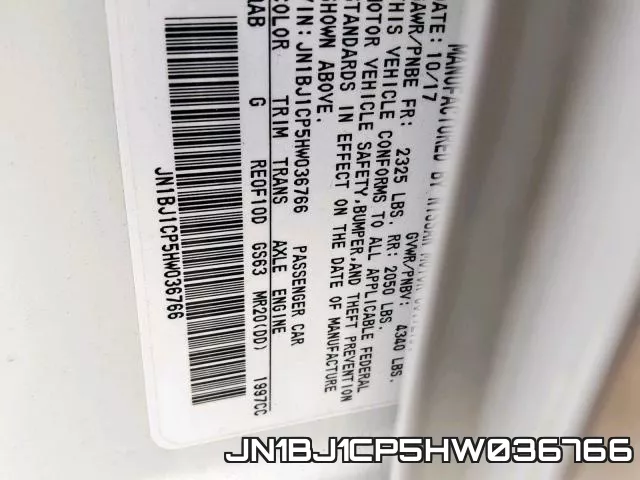 JN1BJ1CP5HW036766 фото 2