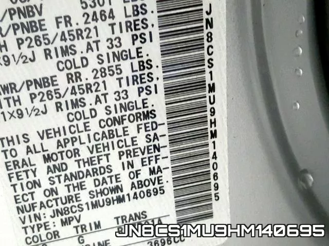 JN8CS1MU9HM140695 фото 2