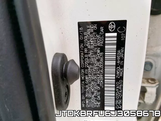 JTDKBRFU6J3058678 фото 2