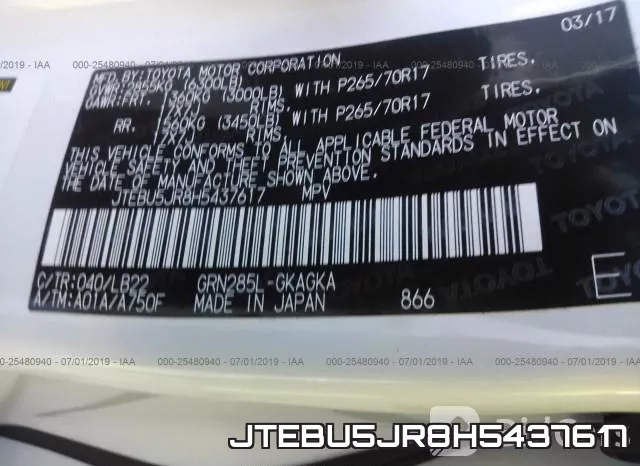 JTEBU5JR8H5437617 фото 10