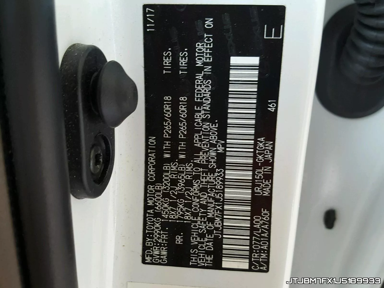 JTJBM7FX1J5189933 фото 2