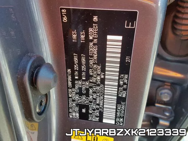 JTJYARBZXK2123339 фото 2