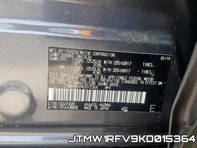 JTMW1RFV9KD015364 фото 2