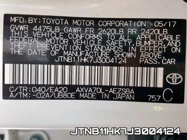 JTNB11HK7J3004124 фото 2