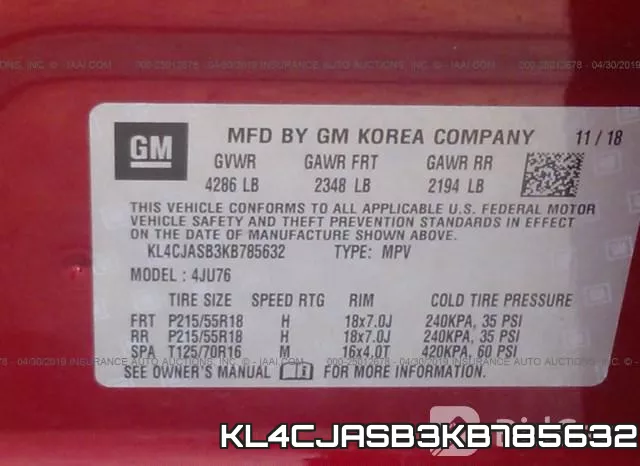 KL4CJASB3KB785632 фото 10