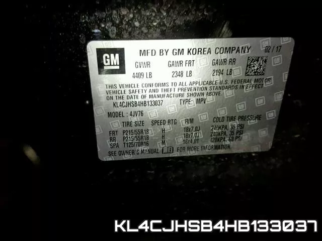 KL4CJHSB4HB133037 фото 2