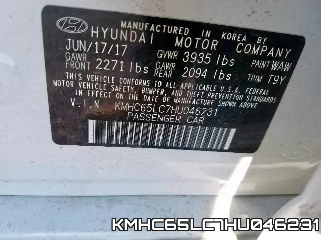 KMHC65LC7HU046231 фото 2