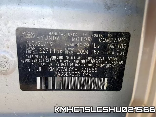 KMHC75LC5HU021566 фото 2