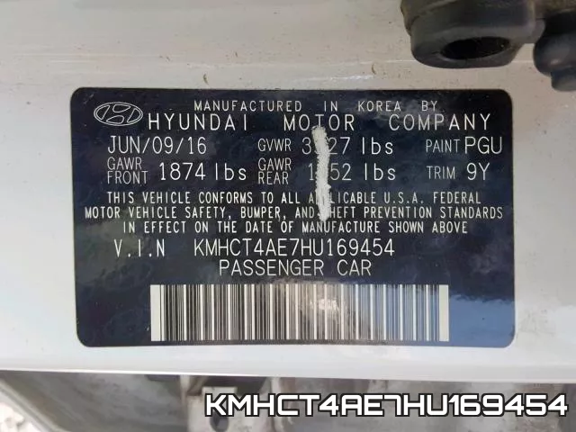 KMHCT4AE7HU169454 фото 2