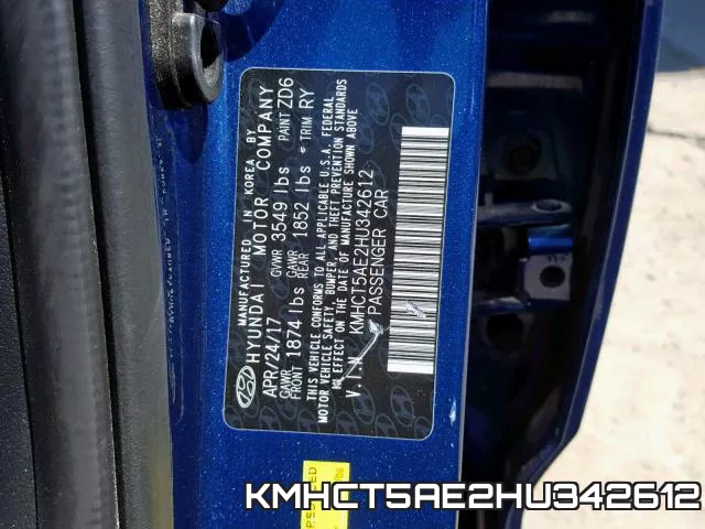 KMHCT5AE2HU342612 фото 2