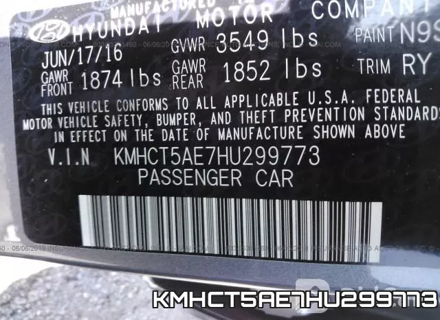 KMHCT5AE7HU299773 фото 10