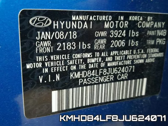 KMHD84LF8JU624071 фото 2
