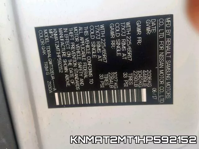 KNMAT2MT1HP592152 фото 2