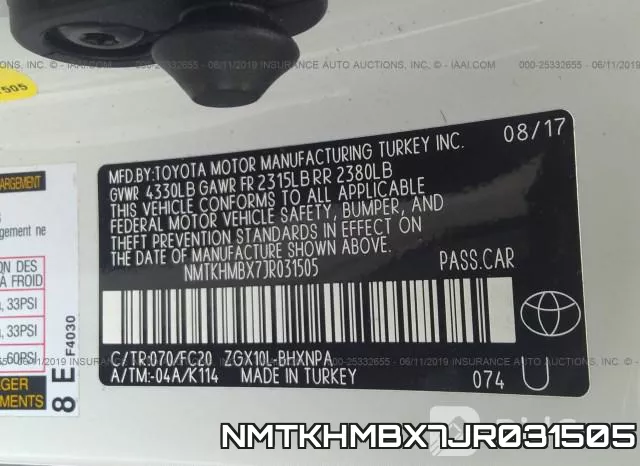 NMTKHMBX7JR031505 фото 10