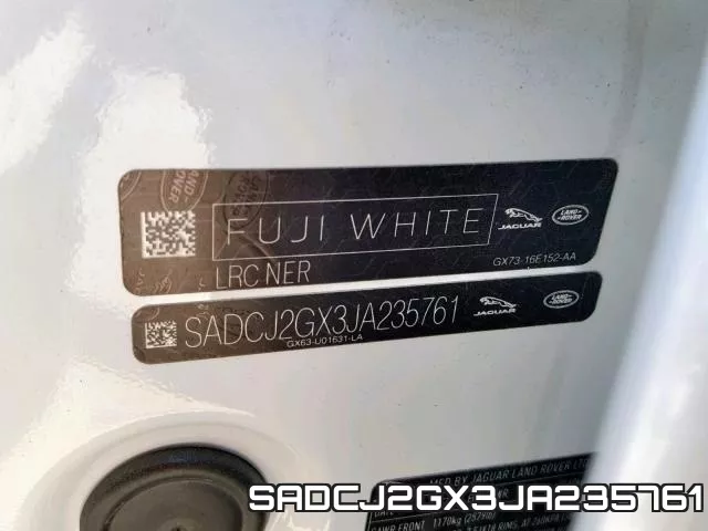 SADCJ2GX3JA235761 фото 2