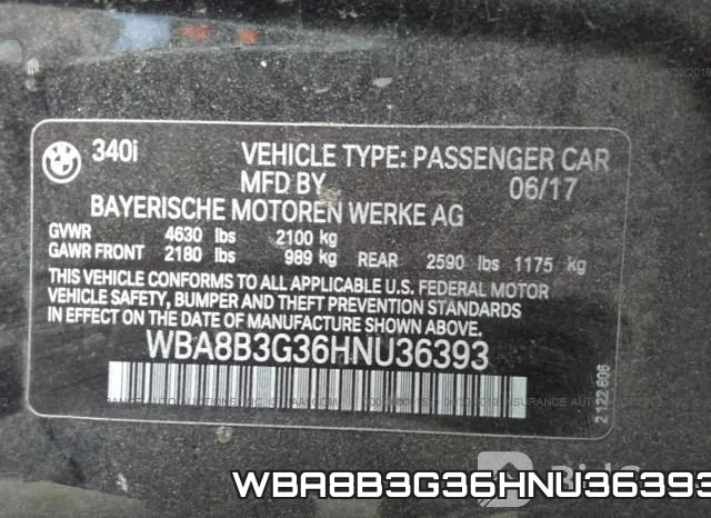 WBA8B3G36HNU36393 фото 10
