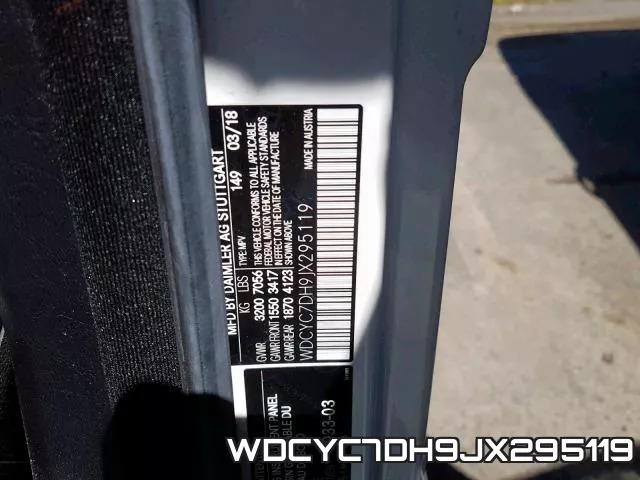 WDCYC7DH9JX295119 фото 2