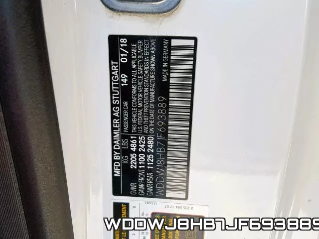 WDDWJ8HB7JF693889 фото 2