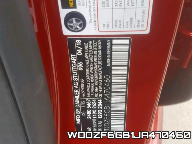 WDDZF6GB1JA470460 фото 2