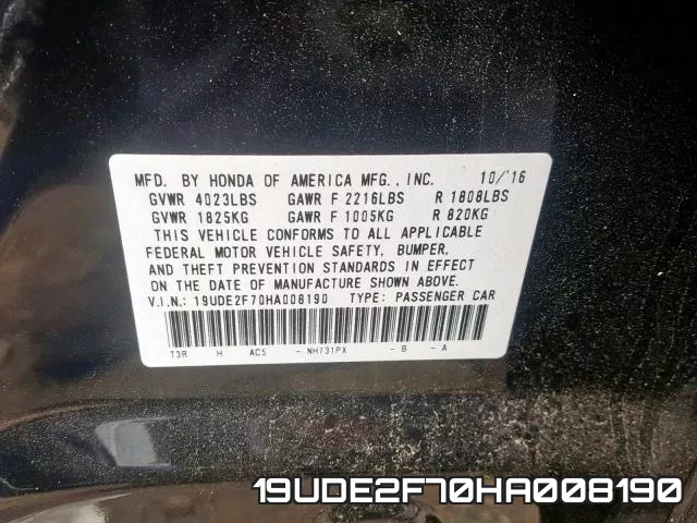 19UDE2F70HA008190 фото 2