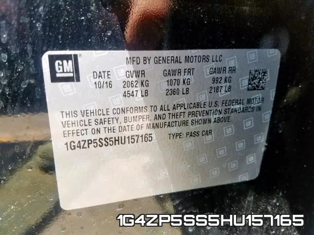 1G4ZP5SS5HU157165 фото 2