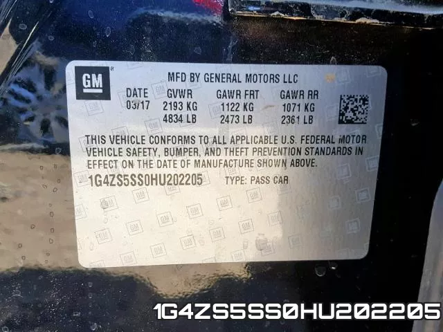 1G4ZS5SS0HU202205 фото 2