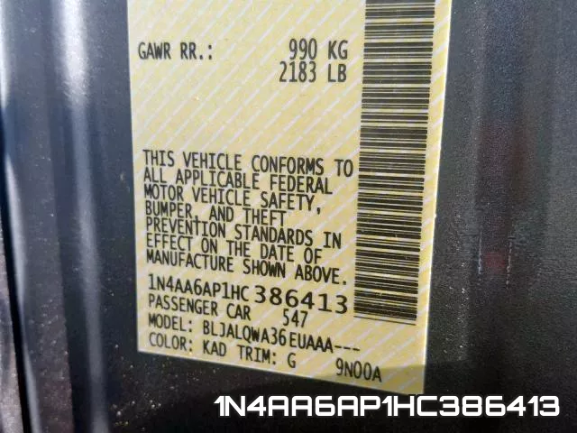 1N4AA6AP1HC386413 фото 2