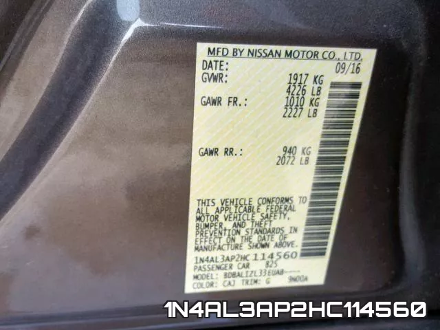 1N4AL3AP2HC114560 фото 2