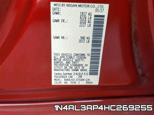 1N4AL3AP4HC269255 фото 2