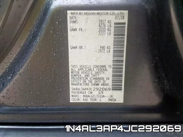 1N4AL3AP4JC292069 фото 2