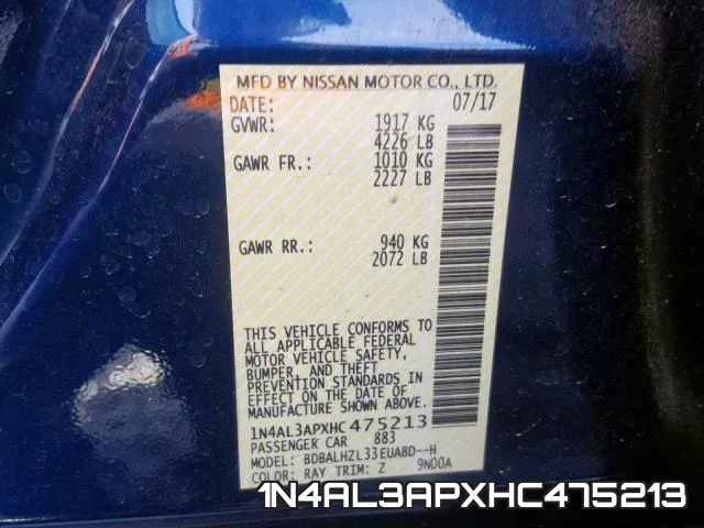 1N4AL3APXHC475213 фото 2